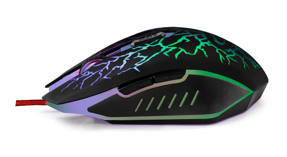 Mysz gamingowa podświetlana Esperanza MX211 LIGHTNING dla graczy 2400DPI