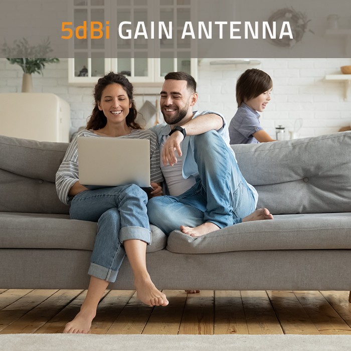 Antena zewnętrzna 4G LTE Qoltec dookólna DUAL 5dBi zestaw 2 sztuki