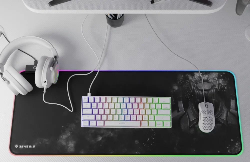 Bezprzewodowa klawiatura gamingowa mechaniczna Genesis THOR 660 podświetlana RGB - biała