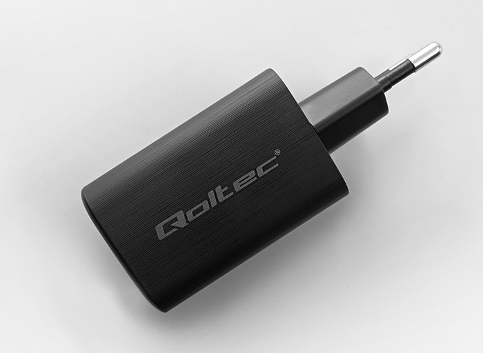 Ładowarka sieciowa Qoltec GaN ULTRA 65W 5-20V 2.25-3.25A USB-C PD + USB QC - czarna