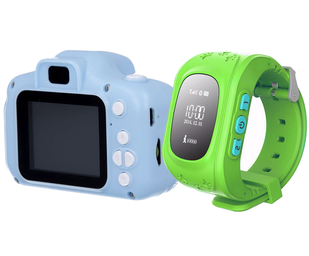 Zestaw dla dzieci kamera aparat Forever Smile SKC-100 + zegarek smartwatch ART zielony