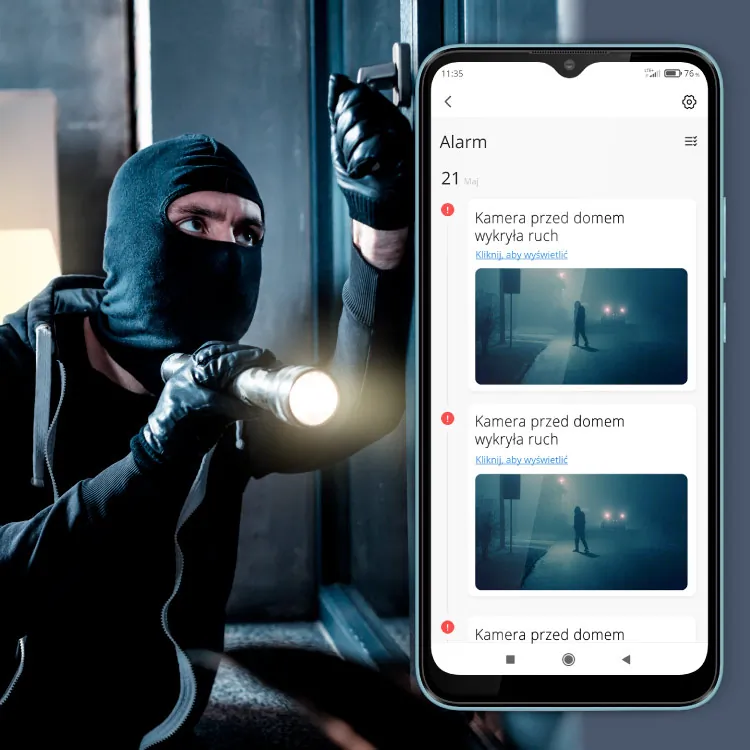 Zestaw do monitoringu WiFi Kruger&Matz Connect C210 Tuya 4x kamera IP zewnętrzna + rejestrator