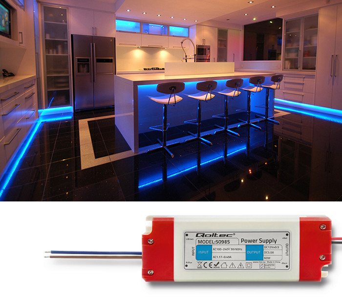 Zasilacz impulsowy LED wewnętrzny Qoltec IP20 60W 12V 5A