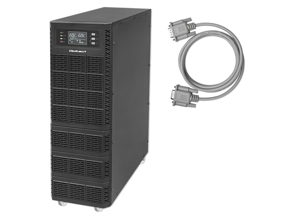 Zasilacz awaryjny UPS Qoltec Power Factor 1.0 10kVA 10000W LCD EPO USB On-line CZYSTY SINUS