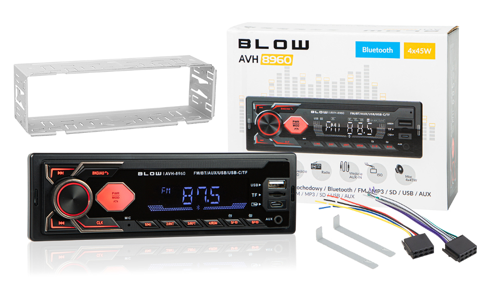 Radio samochodowe BLOW AVH-8960 Bluetooth USB SD USB-C