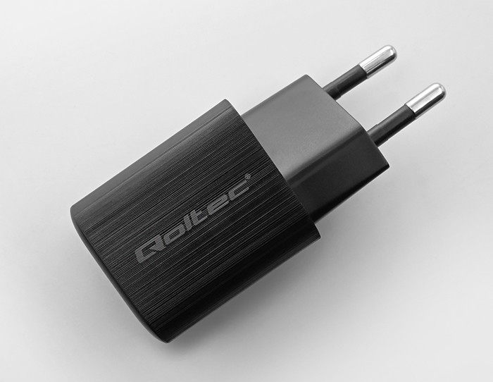 Ładowarka sieciowa Qoltec GaN ULTRA 35W 5-20V 2.25-3A USB-C PD + USB QC - czarna