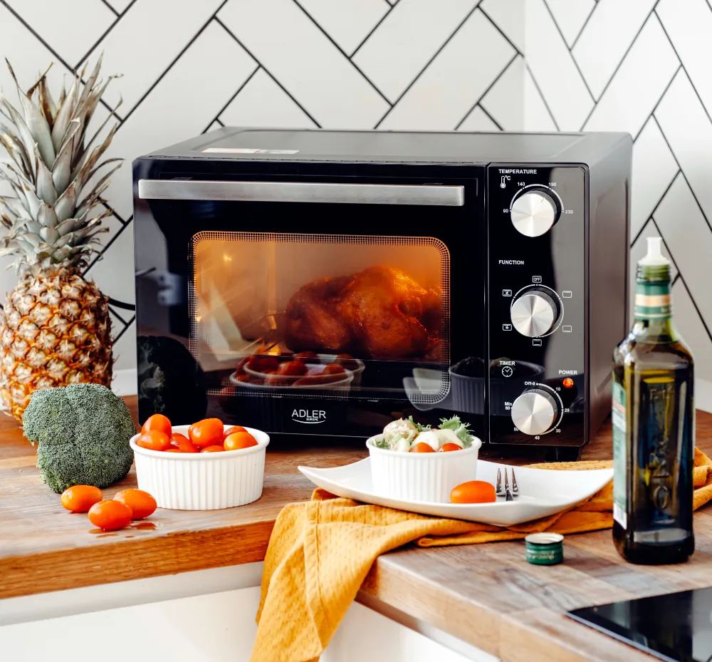 Piekarnik elektryczny 22 L Adler AD 6024 + blacha do pieczenia + ruszt z uchwytem