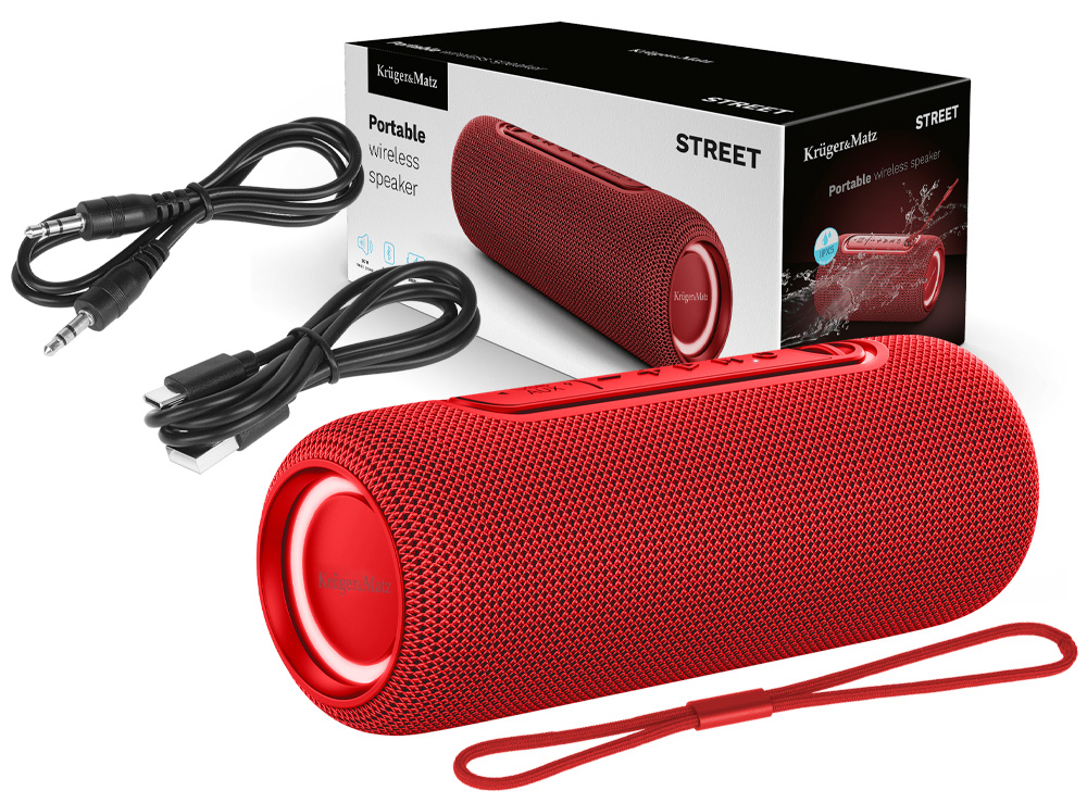 Głośnik przenośny Bluetooth Kruger&Matz Street - czerwony