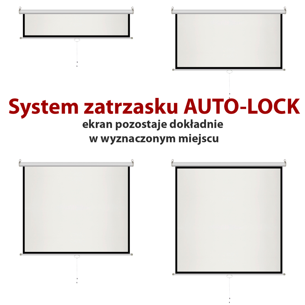 Ekran projekcyjny ręczny półautomat ART MA-84 4:3 84" 127x170cm