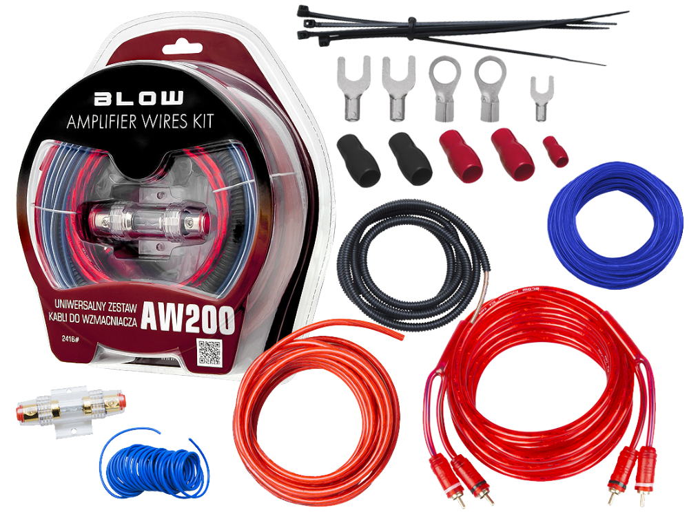 Zestaw montażowy do wzmacniacza samochodowego BLOW AW200