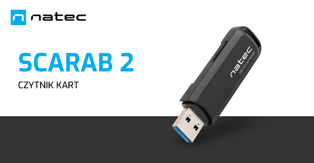 Czytnik kart pamięci NATEC SCARAB 2 USB 3.0 SD/TF/microSD do 2TB