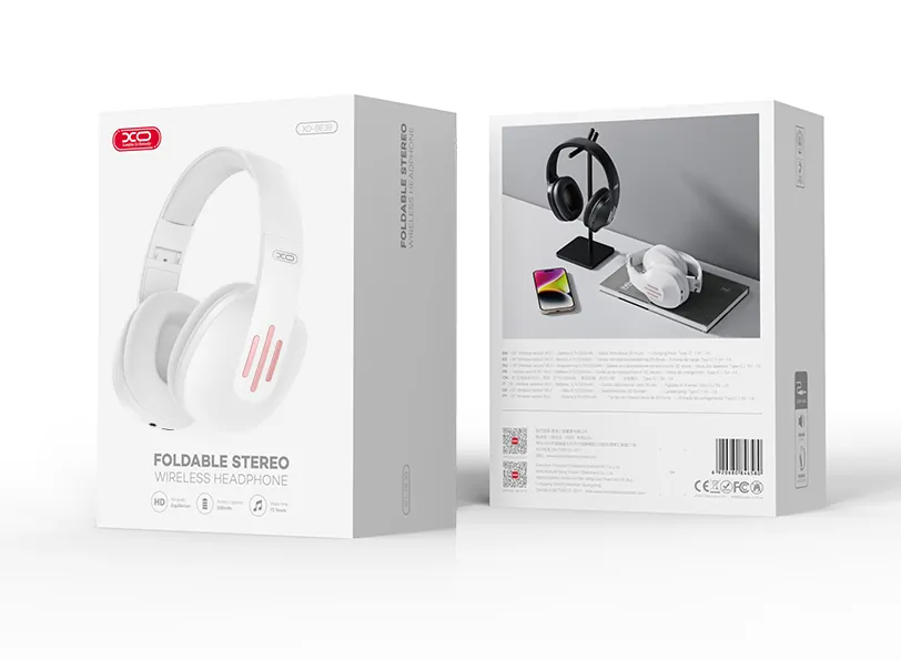 Bezprzewodowe słuchawki nauszne Bluetooth XO BE39 białe