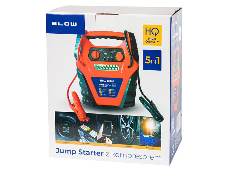 Jump starter BLOW urządzenie rozruchowe z kompresorem 5w1