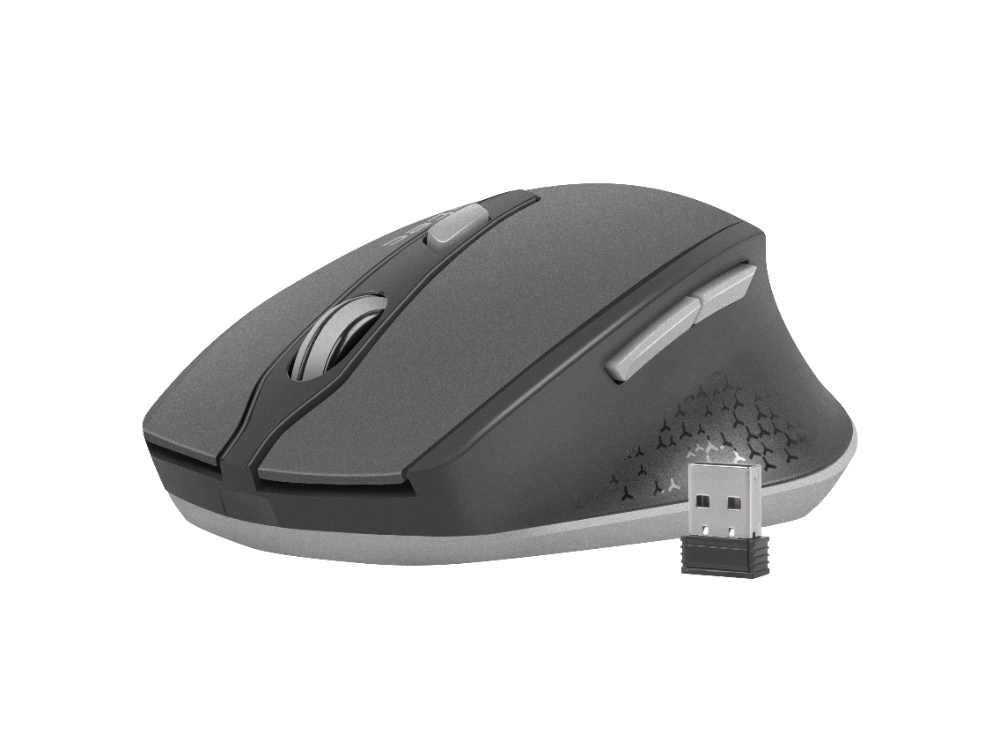 Mysz bezprzewodowa NATEC SISKIN optyczna 2400DPI z cichym klikiem - czarna