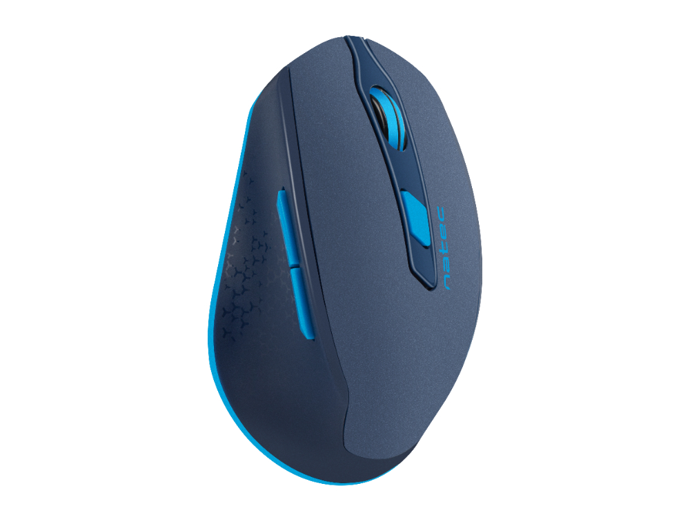 Mysz bezprzewodowa NATEC SISKIN optyczna 2400DPI z cichym klikiem - niebieska
