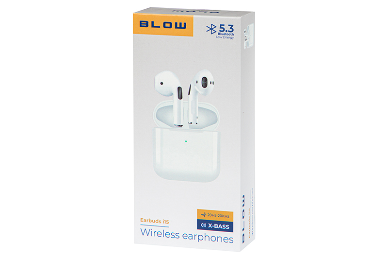 Słuchawki bezprzewodowe douszne BLOW Earbuds i15 WHITE