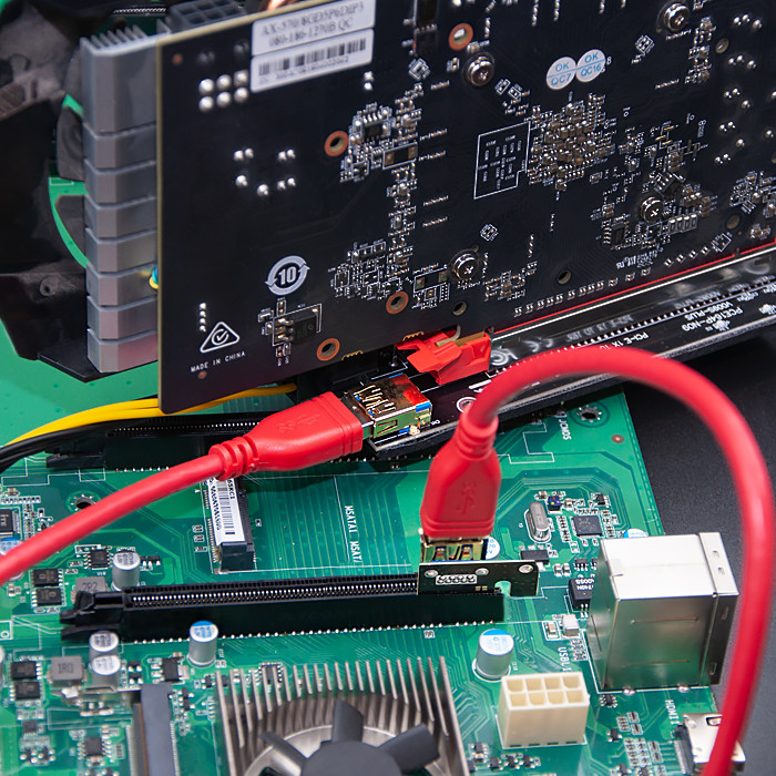 Riser PCI-E Qoltec 1x-16x USB 3.0 ver. 009S Plus SATA / PCI-E 6pin