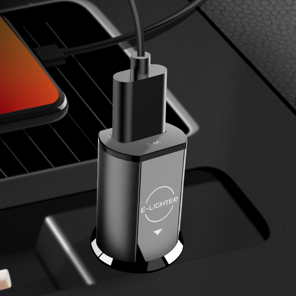 Ładowarka samochodowa USB 2.4A z zapalniczką ART E-LIGHTER 