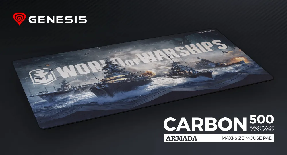 Podkładka pod mysz mata na biurko GENESIS Carbon 500 Maxi WOWS Armada 900x450mm