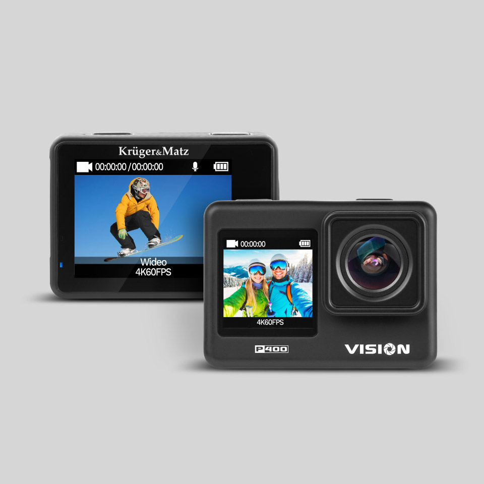 Kamera sportowa Kruger&Matz Vision P400 4K Wi-Fi + akcesoria