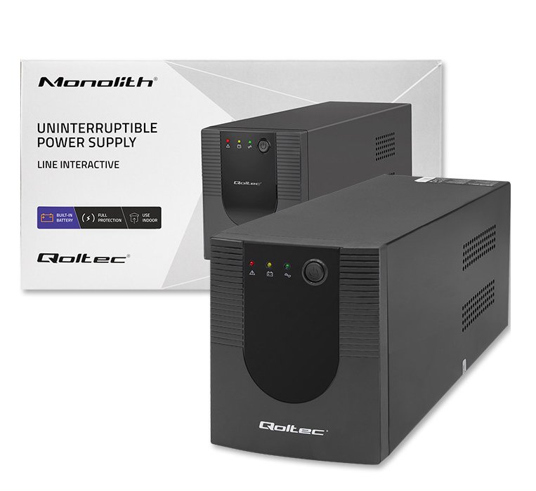 Zasilacz awaryjny UPS Qoltec Monolith 2000VA 1200W USB + program