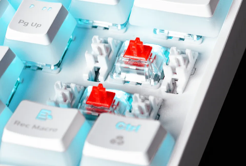 Bezprzewodowa klawiatura gamingowa mechaniczna Genesis THOR 660 podświetlana RGB - biała