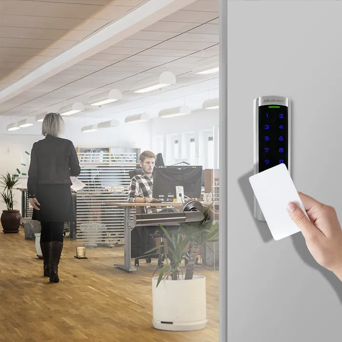 Zamek szyfrowy Qoltec DIONE slim z czytnikiem RFID kod karta brelok dzwonek