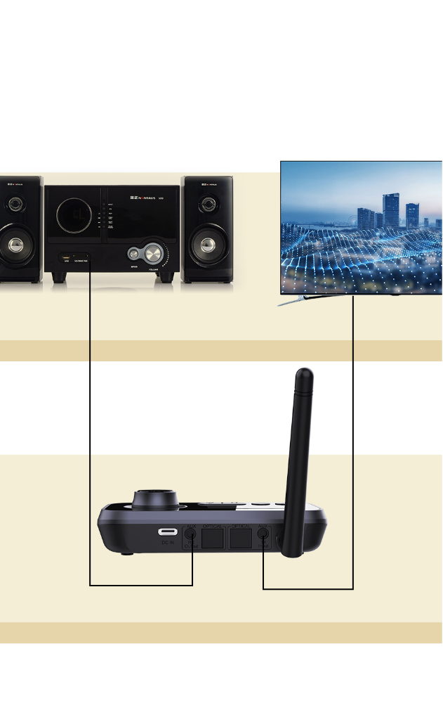 Transmiter sygnału Audio przez AUX/OPT Bluetooth ART BT-17