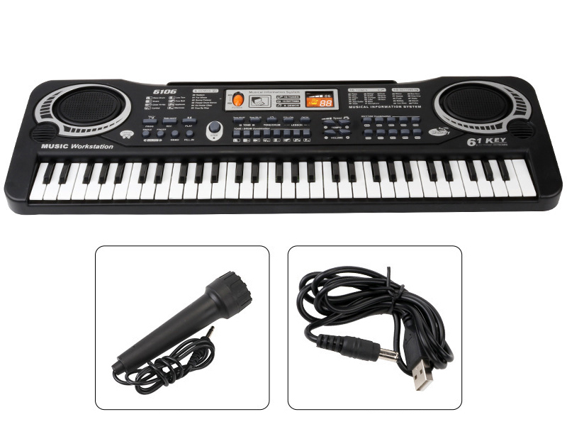 Keyboard pianino elektryczne dla dzieci 61 klawiszy + mikrofon