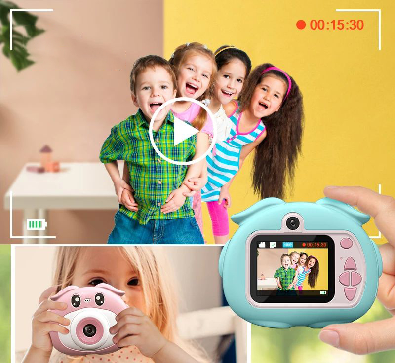 Aparat cyfrowy dla dzieci z funkcją kamery Maxlife MXKC-100 niebieski