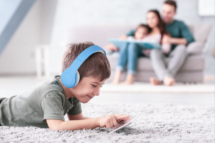 Słuchawki bezprzewodowe bluetooth dla dzieci Kruger&Matz Street Kids niebieskie