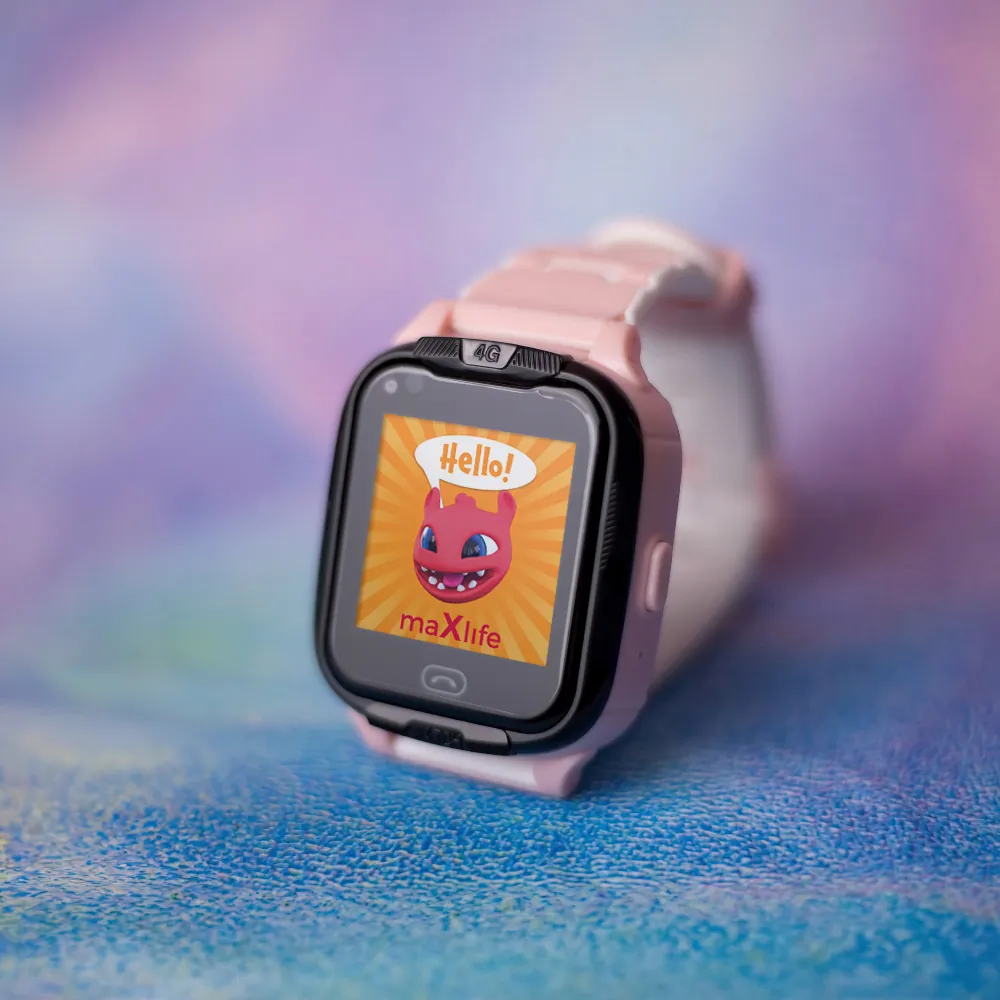 Zegarek smartwatch Maxlife MXKW-350 GPS WiFi dla dzieci różowy