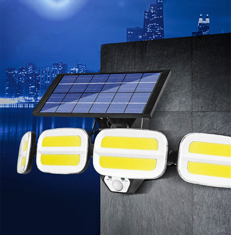 Lampa ścienna solarna regulowana LED LTC 40W z czujnikiem ruchu i zmierzchu