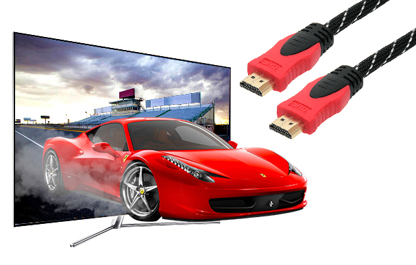 Kabel HDMI męski 4K 3D Blow PREMIUM RED 5m pozłacany