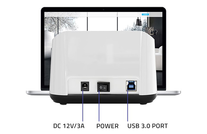 do dysków HDD SSD 2.5" 3.5" SATA III USB 3.0 Qoltec Super speed 5Gb/s z funkcją Klonowania offline