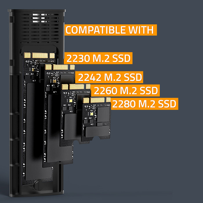 Aluminiowa obudowa kieszeń na dysk M.2 SSD NVMe PCIe Qoltec USB 3.1 Super speed 10Gb/s 4TB