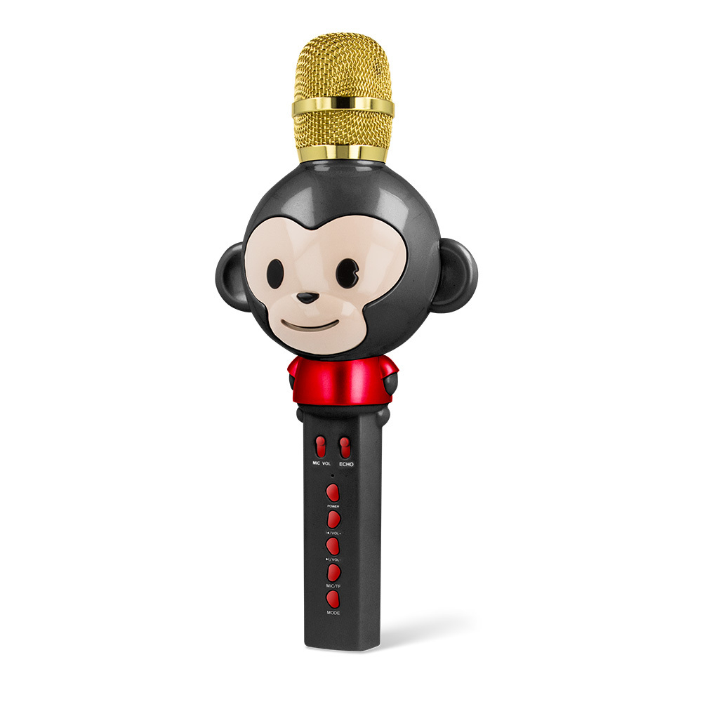 Mikrofon z głośnikiem bluetooth dla dzieci Forever Animal małpka - czarny - AMS-100 